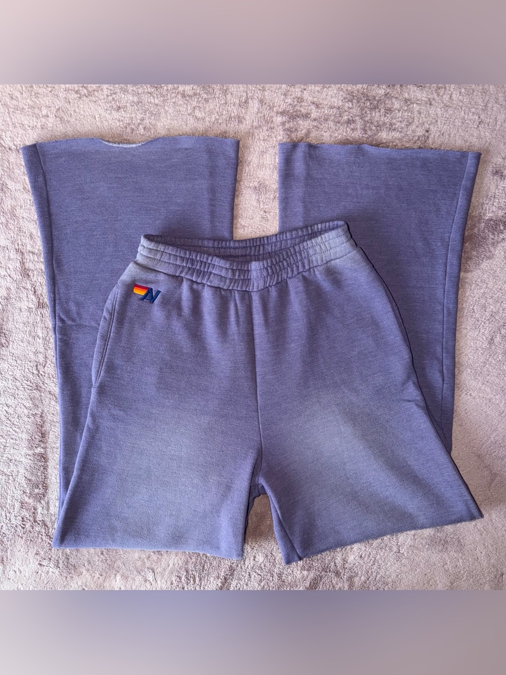Aviator Nation Wide Leg Sweatpants in Faded Grape - Picture 3 of 12